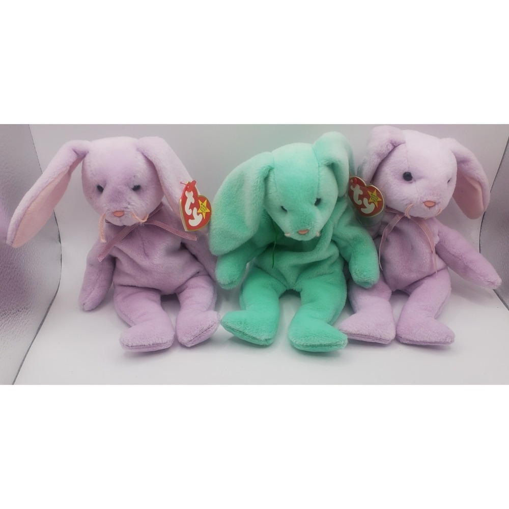 Ty Beanie Babies Retiredā Bunny Lot Easter Pastel Hippity Floppity